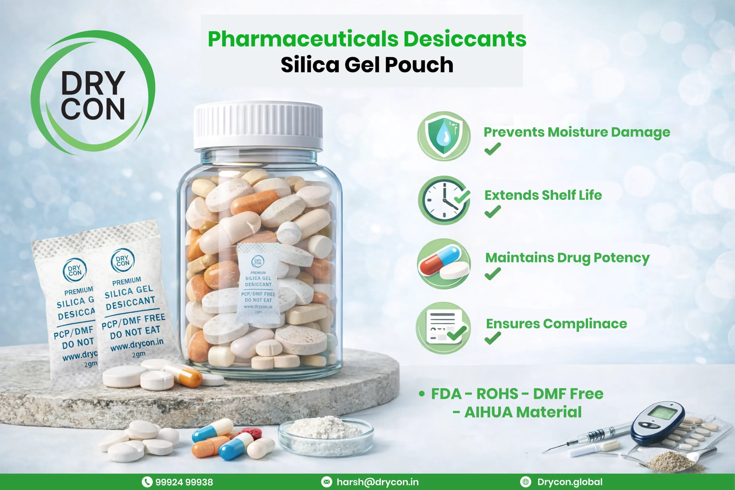 Silica Gel Pouches For Pharmaceuticals