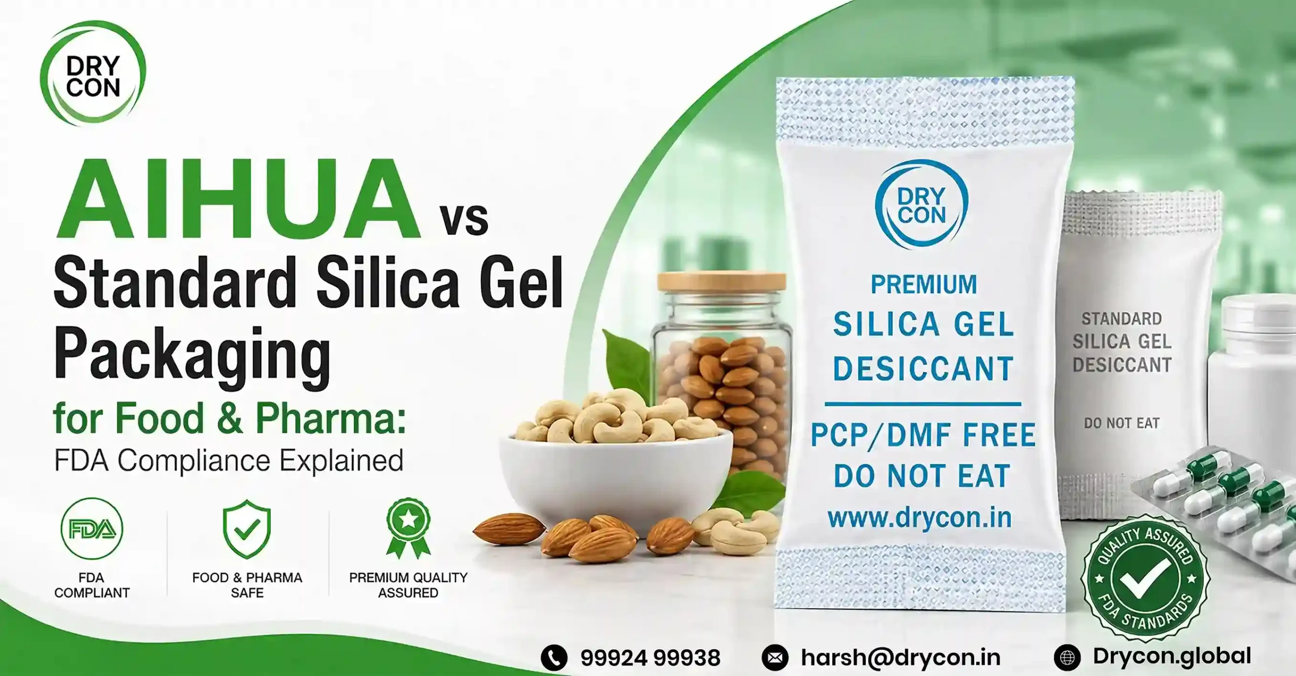AIHUA vs Standard Silica Gel Packaging for Food & Pharma